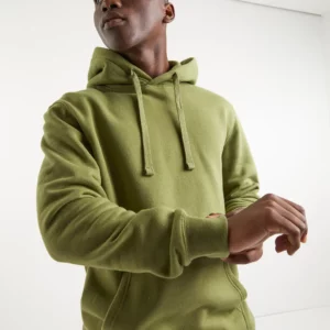 PLAIN BASIC ORGANIC HOODIE IN IGUANA
