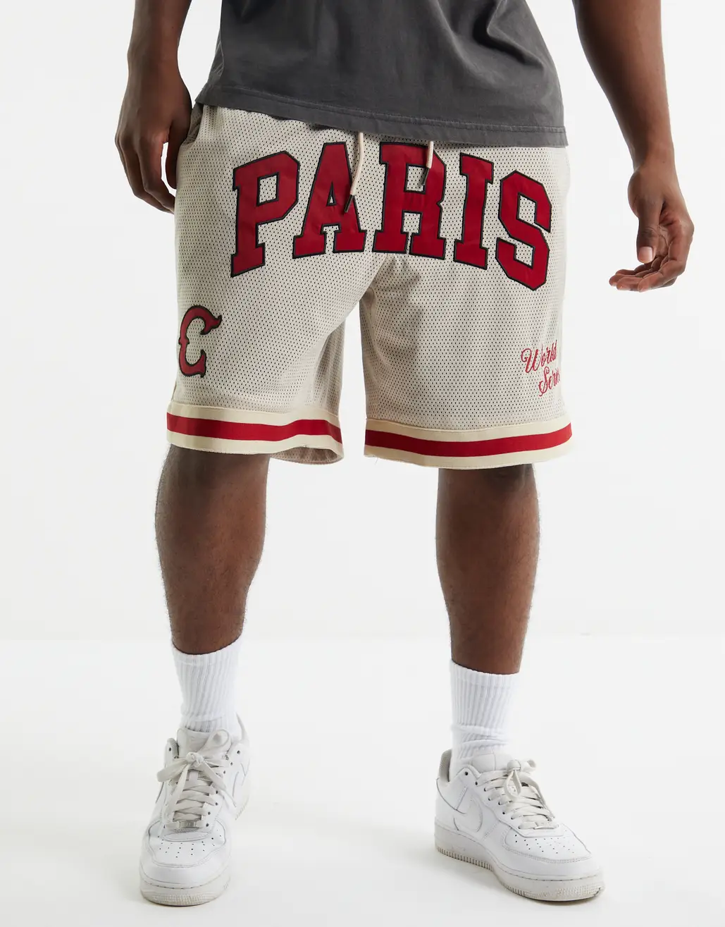 PARIS BASKETBALL SHORTS IN TAN